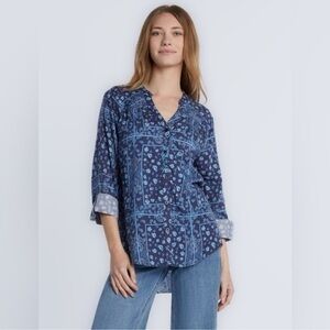 🌼 BILLY T BLUE BABUSHKA PAISLEY SHIRT🌼